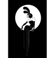 art deco lady fashion design vector image