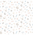 doodle back to school icons seamless vector image vector image