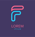 f letter logo icon vector image