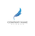 feather pen logo and symbol image vector image