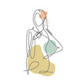one single line drawing of minimalist beauty vector image vector image