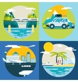 retro planning summer vacation tourism and journey vector image