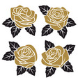 roses set 003 vector image vector image