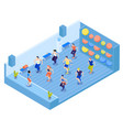 aerobics isometric vector image vector image