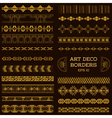 art deco vintage borders and design elements vector image