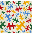 colorful puzzle seamless pattern in wood texture vector image
