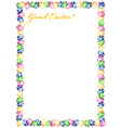 frame for congratulations easter with eggs vector image