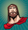 jesus superhero portrait 2 vector image vector image