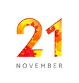 21 autumn logo vector image vector image