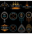 collection of badges and labels in indian tribal vector image vector image