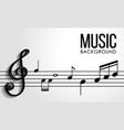 font design for word music with notes vector image
