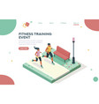 marathon event homepage isometric vector image vector image