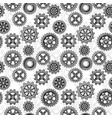 retro sketch mechanical gears seamless pattern vector image vector image