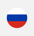 russia russian round circle country banner flag vector image