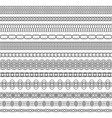 set of seamless brushes in a modern linear style vector image