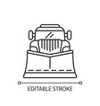 snow blades for trucks linear icon vector image