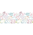wardrobe clothing horizontal seamless pattern vector image