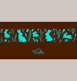 easter seamless border vector image vector image
