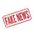 fake news red rubber stamp isolated vector image vector image
