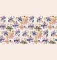 abstract sketch floral hipster seamless pattern vector image