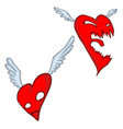 angry heart cartoon vector image