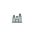 bar graph icon line design e commerce icon vector image