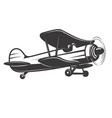 vintage airplane vector image vector image