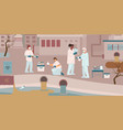 biologists checking water composition vector image vector image