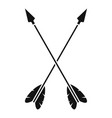 crossed arrows icon simple style vector image