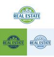 elegant real estate logo vector image vector image