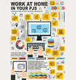 freelance work home and internet business vector image vector image