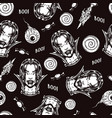 halloween night vintage seamless pattern vector image