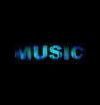 music logo abstract color word art vector image