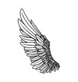 tattoo style eagle wing vector image