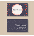 business card with hearts vector image