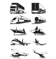 cargo transportation in perspective vector image vector image