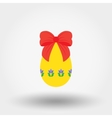 easter egg with bow vector image