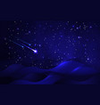 falling stars background shooting star landscape vector image