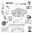 hand draw social media sign and symbol doodles vector image