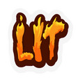 lit heading - decorative typographic heading vector image vector image