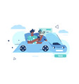 modern unmanned taxi service vector image vector image