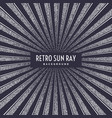 retro sun ray on background vector image