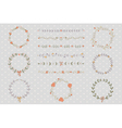set of hand drawn wreaths and borders vector image vector image