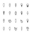 set of ice cream icons vector image vector image