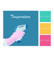 temperature check screening covid-19 outbreak vector image