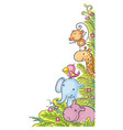 corner frame with african animals vector image