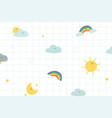 weather seamless pattern background cute doodle vector image