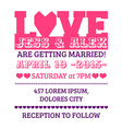 wedding invitation card vector image