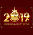 2019 happy new year background vector image vector image