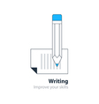 creative writing and storytelling education vector image